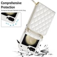 thumbnail image 5 of Case for Samsung Galaxy Z Flip 5 with Card Holder, Crossbody 8-Card Slots Wallet Case with Adjustable Strap Soft PU Leather Protective Zipper for Women Girls, White, 5 of 14