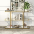 thumbnail image 7 of Evelyn&Zoe Yeardley 42" Wide Rectangular Console Table, Brass, 7 of 7