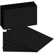 Blank Index Flash Note Cards | Black Colored Cardstock For DYI Greeting & Invitation etc. | 50 Cards Per Pack | 3 x 5