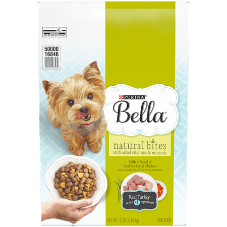 Purina Bella Natural Small Breed Dry Dog Food; Natural Bites With Real Turkey & Chicken - 12 lb. (Best Turkey Dog Food)