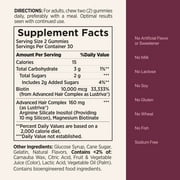 Natures Bounty Hair Growth Gummies with Biotin, Silicon & Arginine Healthy Hair Beauty Supplement, Peach Mango Flavor, 60 Count