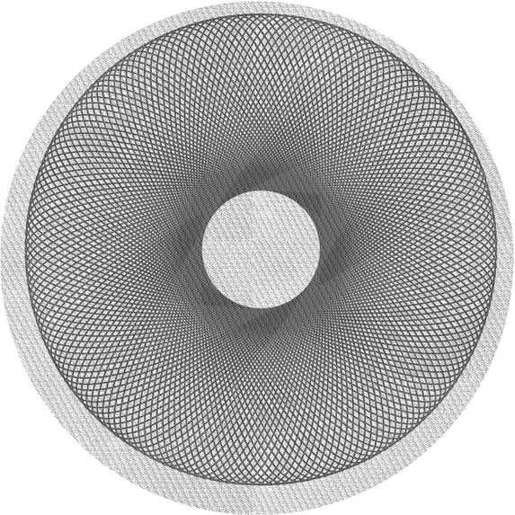 Ahgly Company Machine Washable Indoor Round Transitional Gainsboro Gray Area Rugs, 5' Round