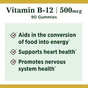 Natures Bounty Vitamin B12 Gummies, Multi-Flavored, 90 Ct