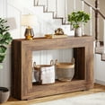 thumbnail image 5 of Tribesigns 47" Farmhouse Console Table, Wood Sofa Table with Storage for Living Room, Hallway, Brown, 5 of 7