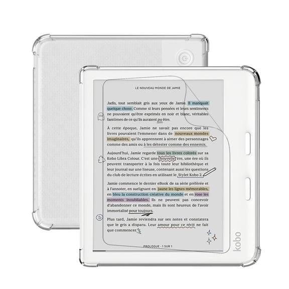 Funda Zcooooool para Kobo Libra Colour 7" Cubierta Transparente de TPU
