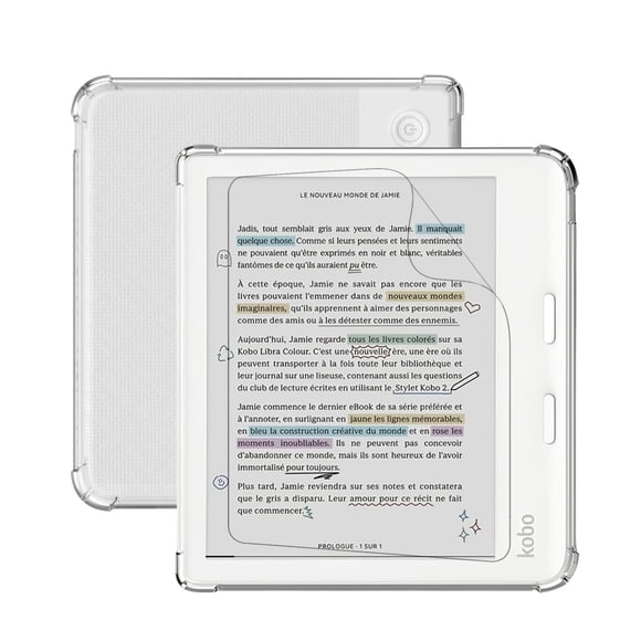 Funda Zcooooool para Kobo Libra Colour 7" Cubierta Transparente de TPU