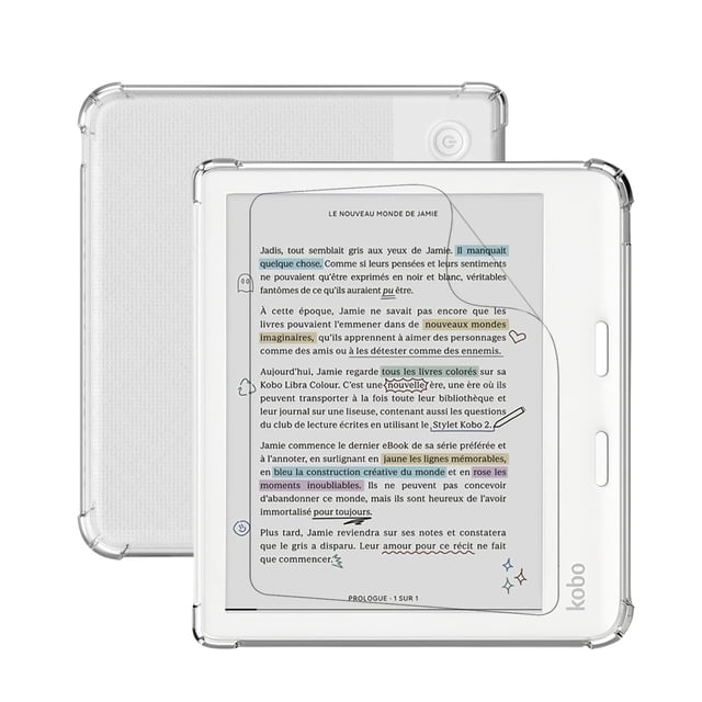 Funda Zcooooool para Kobo Libra Colour 7" Cubierta Transparente de TPU