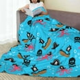 thumbnail image 6 of Rateoe pirate Octopus Print Fuzzy Fleece Throw Blanket Extra Large,Super Soft,Fluffy and Warm Blankets for Couch,Bed,All Season Use-60"x50", 6 of 7