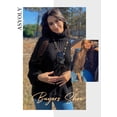 thumbnail image 3 of Asyoly Women Turtleneck Cable Knit Sweater Winter Long Balloon Sleeve Solid Color Casual Loose Oversized Chunky Pullover Cute Jumper Warm Tops S-XXL, 3 of 7