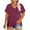 Wine, variant on Xixinqiwan Plus Size Tops for Women,Women's Oversized V Neck Short Sleeve Solid Color Summer Bottom T-shirts Trendy Going Out Tops