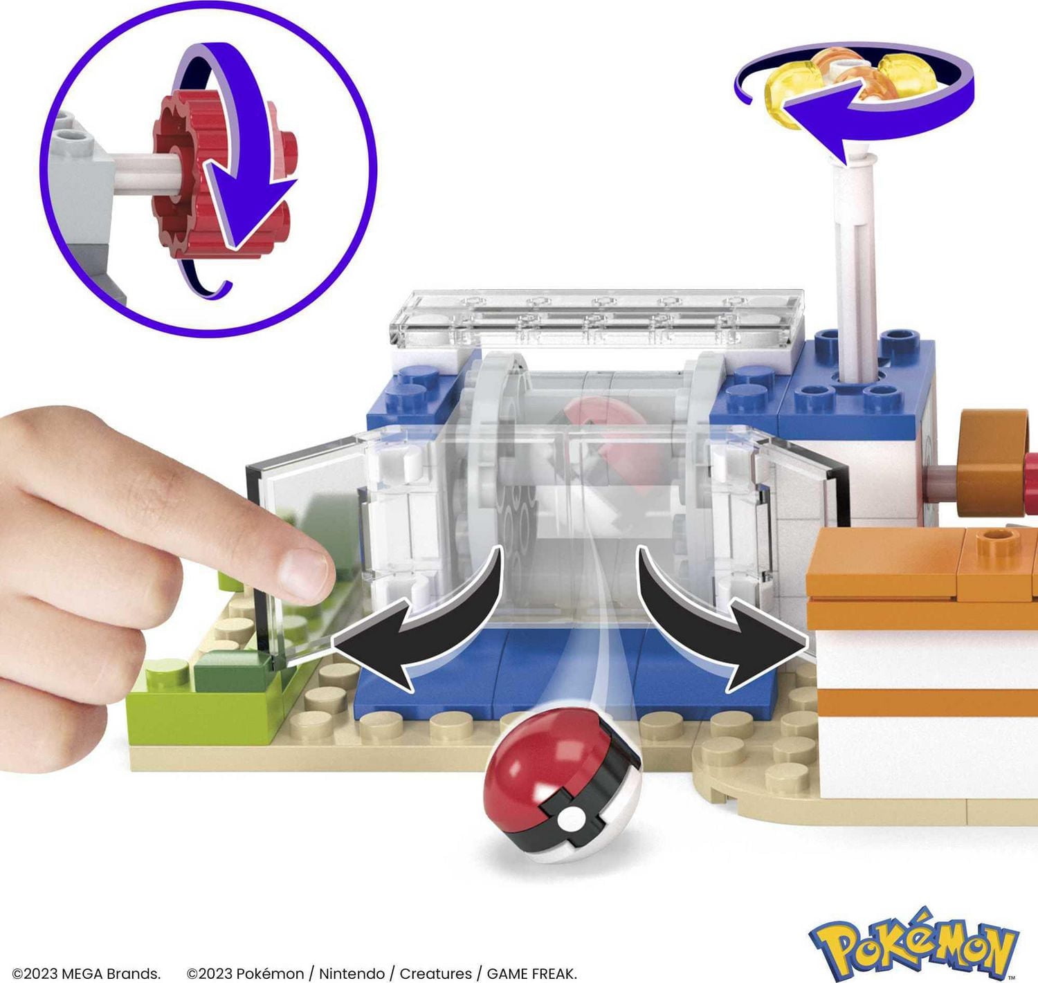 MEGA – Pokémon – Centre Pokémon de la forêt (648 pces), 4 fig. art.