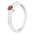 thumbnail image 2 of 925 Sterling Silver Simulated Garnet Birthstone CZ Ring For Little Girls Size 4, 2 of 4