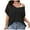 Black, variant on Plus Size T Shirts for Women Off Shoulder Tee with Short Sleeve Summer Casual Loose Tops