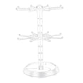 thumbnail image 1 of Exhibidor giratorio de joyas, soporte para pendientes, llavero transparente, colgador para coleteros, relojes, organizador de escritorio para hogar, 1 of 7