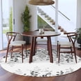 thumbnail image 3 of Round Area Rug 8 Ft, Grey Washable Non-Slip Circle Carpet for Living Room/Bedroom, Eucalyptus Leaves Collection Low-Profile Large Area Rugs for Indoor, 3 of 8