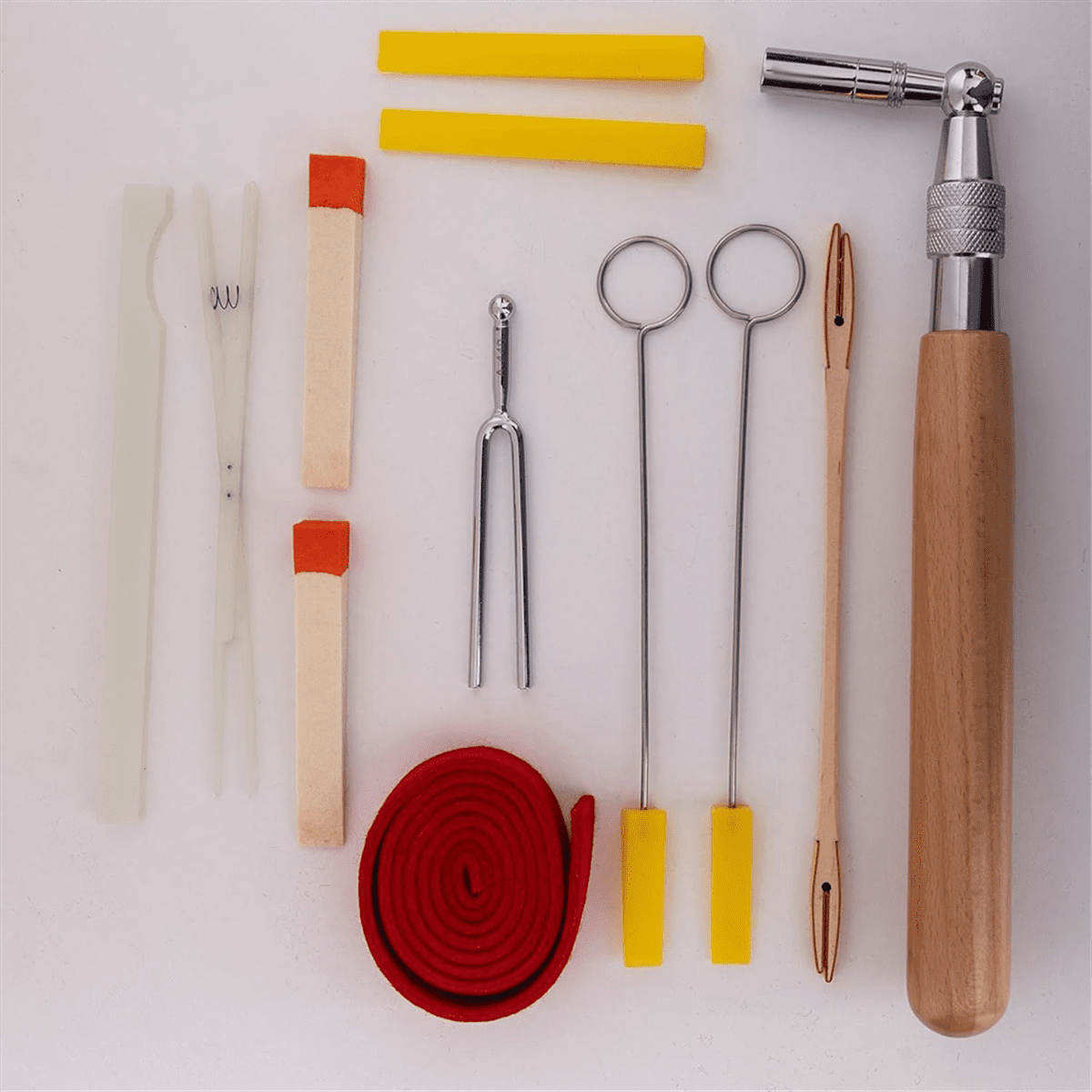 WM25 Professional Piano Tuning Kit Piano Tuning Hammer and Mute Kit Piano Tuning Kit 12 PCS
