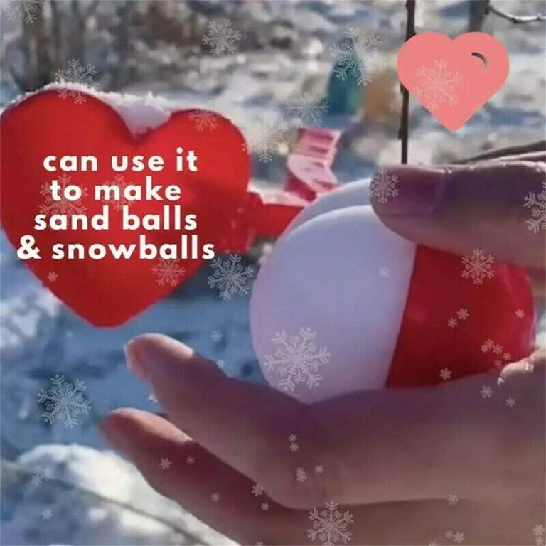 Fridja Snowball Maker 3 Pack Heart Snowman Spherical Shape Snowball Maker  Clip Plastic Snowball Maker Tool Sand Ball Clip Snow Toys For Kids And  Adults 