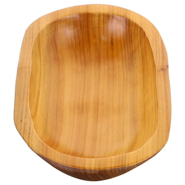 Cuenco de madera, plato de frutas, aperitivos, decoración, cuencos de madera, mango Qiopertar, joyería para la sala de estar.