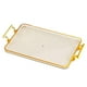 thumbnail image 2 of Bandeja rectangular para servir café con asas, bandeja para guardar joyas, para baño Ámbar, 2 of 9