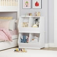 thumbnail image 3 of UTEX Toy Storage Organizer,Stackable Kids Toy Storage Cubby with 2 Bins,Toy Boxes and Storage for Playroom,Bedroom,Nursery School,White, 3 of 7