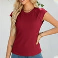 thumbnail image 1 of Débardeurs pour Femmes, Camisole Décontractée Sans Manches, Haut d'Été Coupe Ample à Col Rond, Mélange Polyester Spandex pour Usage Quotidien, 1 of 7
