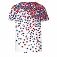 thumbnail image 3 of Women's Patriotic American Flag Shirt Oversized USA 4th of July Outfit Tops O-Neck 2026 Independence Day Tee Top, 3 of 5