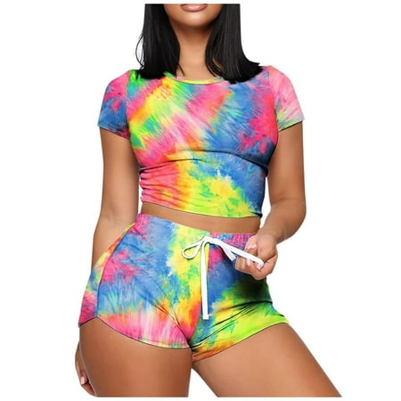 

Binmer Shorts Pants For Women Two Piece Silk Sleepwear Nightwea Soft Casual Pajamas Sets