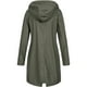 thumbnail image 4 of Chaquetas para mujer Chaqueta de lluvia sólida para mujer Chubasquero impermeable con capucha de talla grande para exteriores Chaquetas informales a prueba de viento para mujer en liquidación, 4 of 4