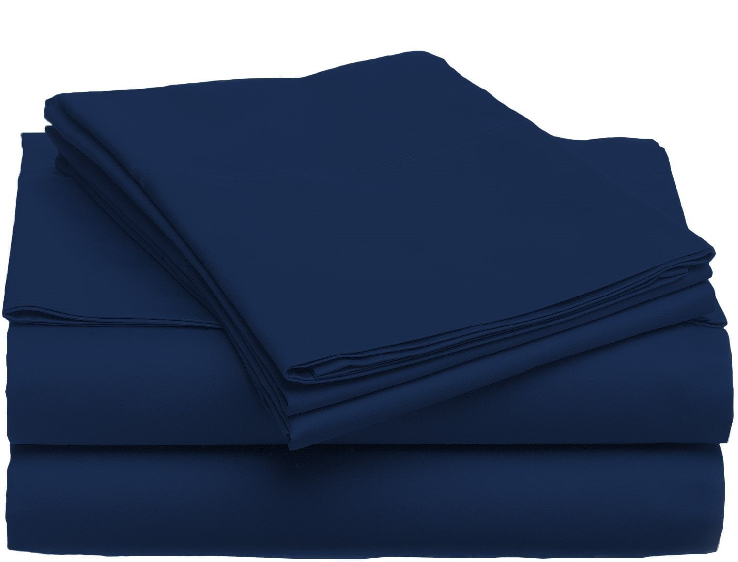 Luxury Home Super-Soft 1600 Series Double-Brushed 6 Pcs Bed Sheets Set (King, Navy)