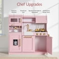 thumbnail image 6 of Best Choice Products Wooden Toddler Kitchen Playset with Espresso Machine, Toy Storage and 17 Accessories - Pink, 6 of 9