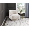 thumbnail image 2 of Lexicon Joyce Textured Fabric Swivel Chair in Beige, 2 of 10
