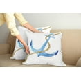 thumbnail image 2 of Ambesonne Anchor Throw Pillow Cover 2 Pack, Watercolor Beach Things, 24", Pale Blue Pale Coffee, 2 of 5
