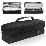 Grusce Portable Printer Case, Compatible with M08F M832 and Most Thermal Printers, Double Layer Mobile Printer Storage Bag for Paper Data Cable