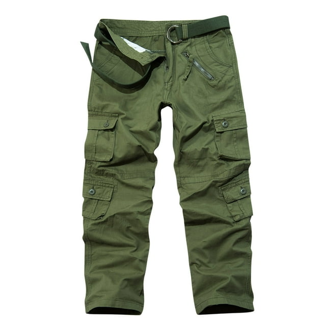 LOVZFMLL Cargo Pants for Men's Side Pockets Small Feet Tight Fitting Pants Full Length Pants