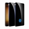 thumbnail image 1 of ccwmincc 【2+1 Pack】 Designed for Samsung Galaxy S23 Plus Privacy Screen Protector【Support Fingerprint Unlock】 9H Tempered Glass AntiSpy Film Compatible for Samsung S23+ 5G, 1 of 1