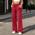 thumbnail image 5 of Women Lightweight Pants Zaewscy Fashion Women Casual High Waist Pocket Pants Pants Comfortable Casual Pants Wine S, 5 of 9