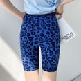 thumbnail image 5 of Women Leopard Print Biker Shorts, High Waist Tummy Control Butt Lift Workout Shorts, 5 of 8