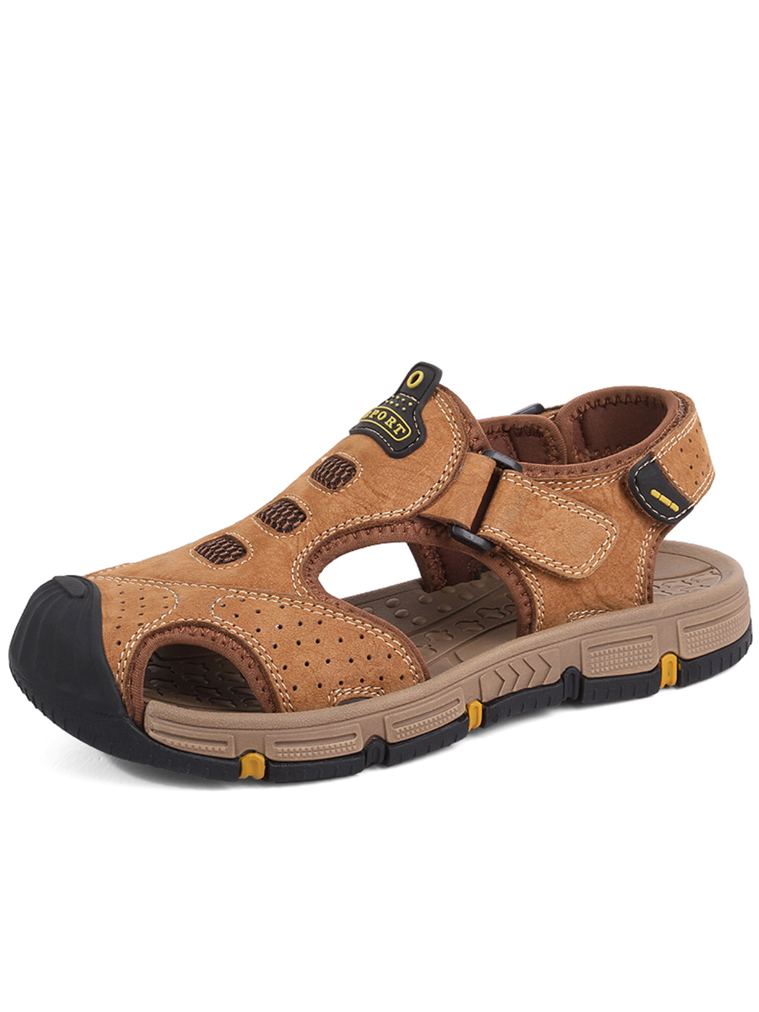 Own Shoe - OwnShoe Mens Hiking Sandals Waterproof Leather Fisherman ...