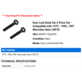 thumbnail image 2 of Door Lock Knob Set 2 Piece Set - Compatible with 1979 - 1985, 1987 Mercedes-Benz 300TD 1980 1981 1982 1983 1984, 2 of 2