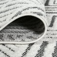 thumbnail image 5 of JONATHAN Y SOUTH BEACH 2 x 8 Runner Rug, Jordan Pile Art Deco Geometric - White/Black, SBH103A-28, 5 of 9