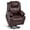 Dark Brown-Medium, variant on MCombo Electric Power Lift Recliner Chair with Vibration and Heat for Elderly, Faux Leather, Light Brown