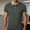 #Army Green, variant on Men's Casual Contrast Trim Short Sleeve Button Polo Shirt,Red,Big Men's,Tall Men's M,Young Men's T-shirt
