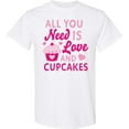 thumbnail image 3 of Inktastic Valentines Day All You Need is Love and Cupcakes T-Shirt, 3 of 5