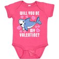 thumbnail image 3 of Inktastic Will You Be My Valentine with Cute Shark and Hearts Boys or Girls Baby Bodysuit, 3 of 5