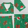thumbnail image 6 of Top-kevin Pajama Sets for Womens Gingerbread Candy Canes Hearts Loose Button Down Long Sleeve Shirts And Pants Set, 6 of 12