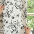 thumbnail image 6 of Linen Floral Curtains for Living Room 63 Inch Length Black Printed Flower Light Filtering French Country Curtain Farmhouse Cottage Core Toile Curtains Back Tab Window Drapes Set 2 Panels, 6 of 8