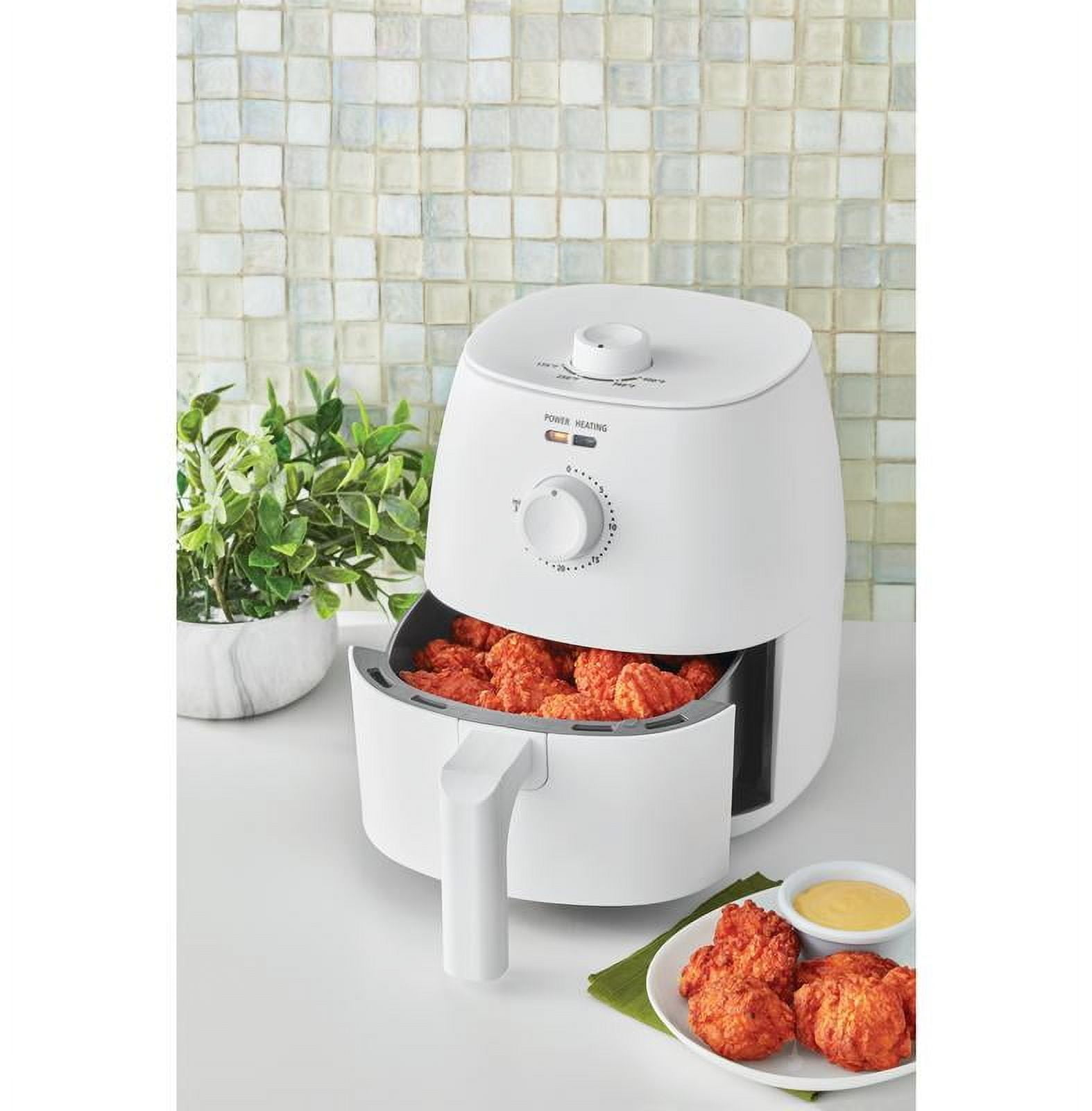 Mainstays 2.2 qt Air Fryer, Arctic White - Automatic Shutoff