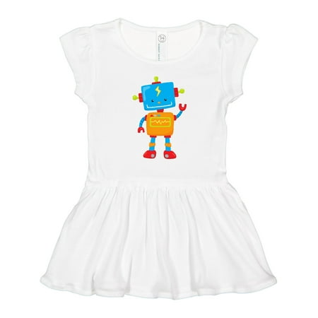 

Inktastic Cute Robot Colorful Robot Funny Robot Robotics Girls Toddler Dress