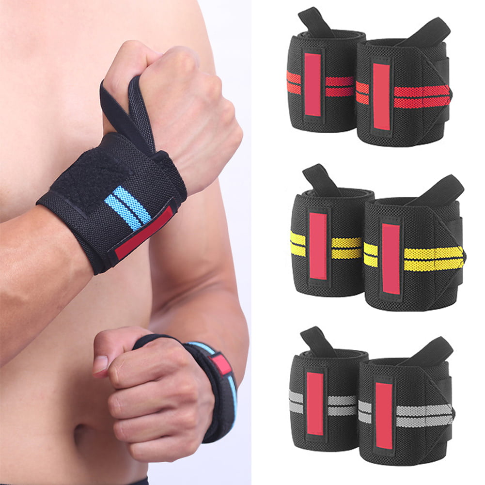 EVO Weight Lifting Gym Straps Training Gel Padded Hand Bar Wrist Support Wraps