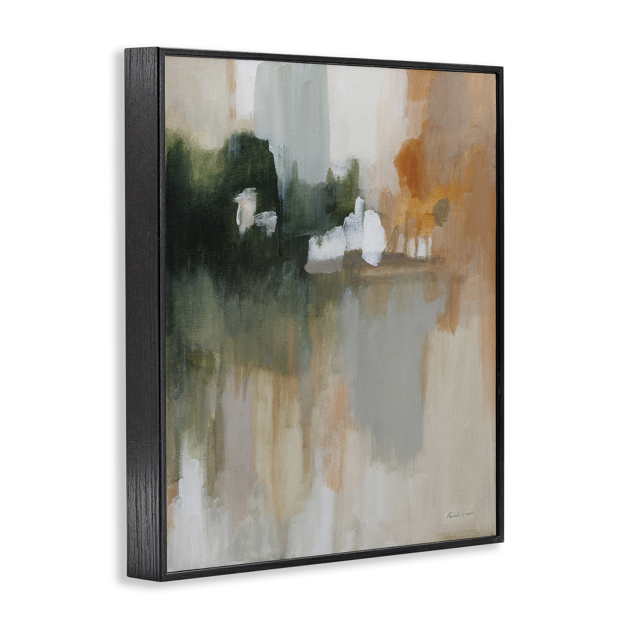 Stupell Industries Forest Secrets Abstraction Abstract Painting Black Framed Art Print Wall Art, 11 x 14